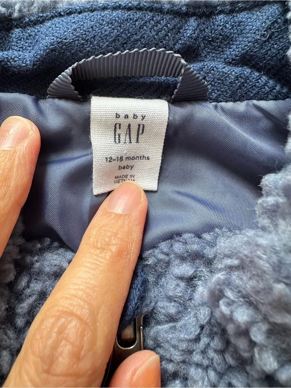 Baby Gap Baby / Toddler Navy Blue Sherpa Zip Vest